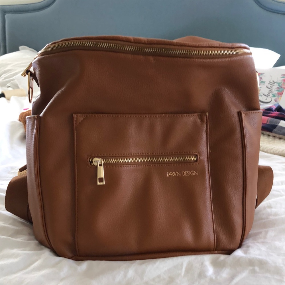 Fawn backpack diaper bag tan GUC